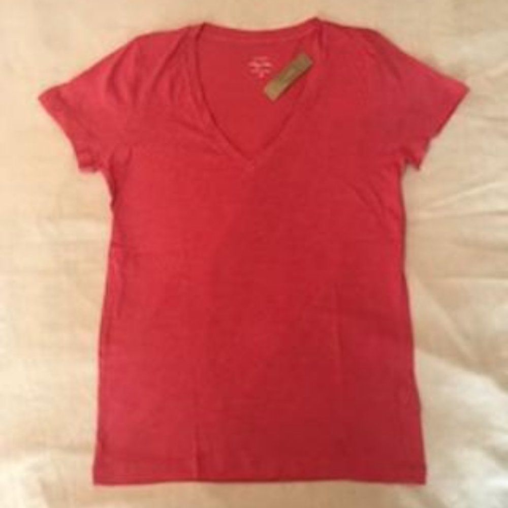 NWT J. Crew Heather Raspberry Short Sleeve Tee